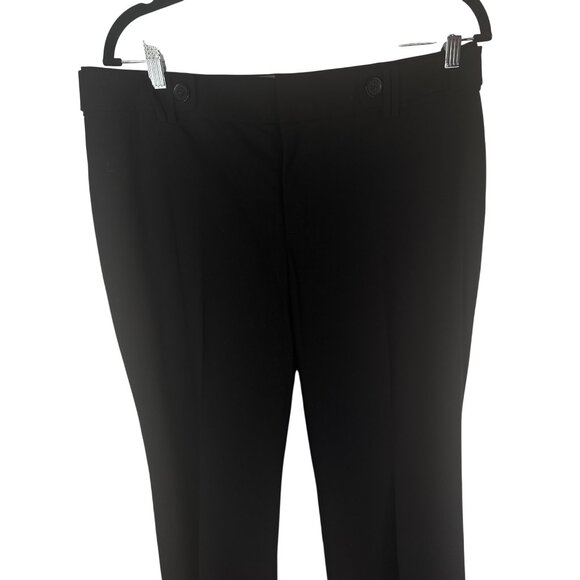 Banana Republic Size 12 Jackson Fit Stretch Black Trousers Wool Blend - Picture 9 of 13